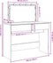 vidaXL - Kaptafel - met - LED-verlichting - 100x40x120 - cm - wit