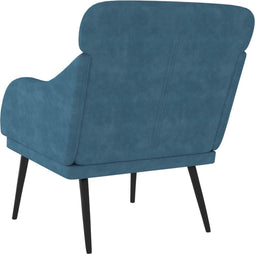 VDXL Fauteuil 63x76x80 cm fluweel blauw