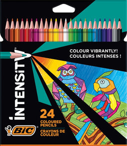 BIC Intensity Driehoekige Kleurpotloden - Diverse Kleuren - Pak van 24 Stuks - punt van 1.3mm