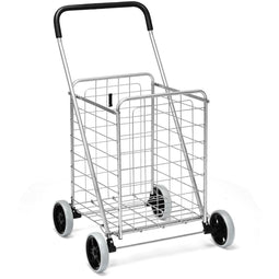 COAST Boodschappenwagen - Draagbaar - 360° - 57 x 58 x 91 cm - Zilver