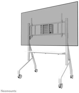 Neomounts FL50-575WH1 - Vloerstandaard - Mobiele trolley voor schermen tot 110" - Wit
