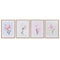 Schilderij Home ESPRIT Blommor Shabby Chic 30 x 1,8 x 40 cm (4 Stuks)
