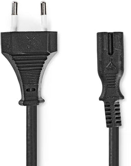Nedis CEGL11042BK20 - Kabel - Lichtnet (ongeaard) naar IEC 320 - Zwart - 200 cm