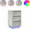 vidaXL - Nachtkastje - met - LED-verlichting - 38x34x65 - cm - betongrijs