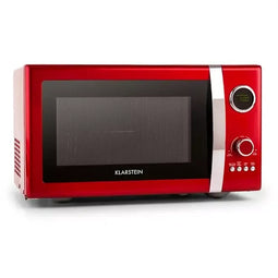 Klarstein Fine Dinesty - Magnetron met grillfunctie - 23L 800W magnetronvermogen 1000W grillvermogen - Rood