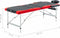 vidaXL - Massagetafel - inklapbaar - 3 - zones - aluminium - zwart - en - rood