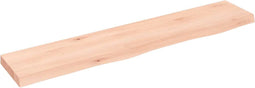 vidaXL - Wandschap - 100x20x4 - cm - onbehandeld - massief - eikenhout
