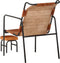 vidaXL Relaxfauteuil met voetenbankje echt leer bruin