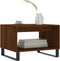 vidaXL - Salontafel - 60x50x40 - cm - bewerkt - hout - bruin - eikenkleur