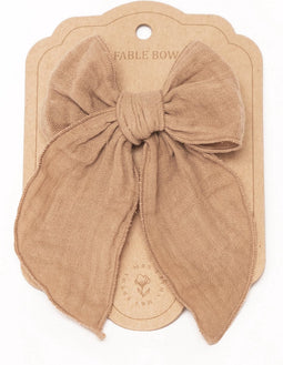 Mrs Ertha Fable haarclip met strik - Taupe