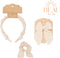 Mrs Ertha Haaraccessoires - Haarband + Scrunchie + Clip met strik - Bouquet Silhouette