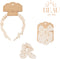 Mrs Ertha Haaraccessoires - Haarband + Scrunchie + Clip met strik - Strawberries Mood