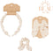 Mrs Ertha Haaraccessoires - Haarband + Scrunchie + Clip met strik - Flower Buds