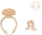Mrs Ertha Haaraccessoires - Haarband + Scrunchie - Soft Squares