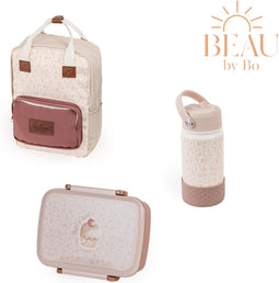 Mrs Ertha Kleuterrugzak + Bentobox + Drinkfles - Bouquet Silhouette