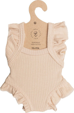 Mrs Ertha Loretas Poppenkleding - Frilled body - 34-36cm - Ivory