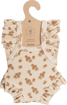Mrs Ertha Loretas Poppenkleding - Frilled body - 34-36cm - Raspberry Bunchs