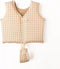 Mrs Ertha Puddlies Zwemvest/Drijfvest - Vintage Squares - Maat 3-6 jaar