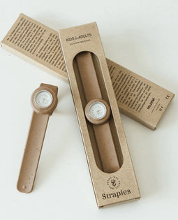 Mrs Ertha Strapies Horloge - Voor Kids en Volwassenen - Peanut -