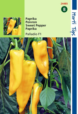 2 stuks - Hortitops - Paprika Palladio Hybride F1 Gele Koehoorn
