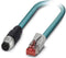 Phoenix Contact 1403497 M12 / RJ45 Netwerkkabel, patchkabel CAT 5, CAT 5e SF/UTP 0.50 m Blauw Snagless 1 stuk(s)