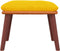 vidaXL - Voetenbank - 45x29,5x35 - cm - stof - en - kunstleer - mosterdgeel