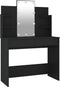 vidaXL - Kaptafel - met - LED-verlichting - 96x40x142 - cm - zwart