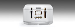 MS-131W - Muse broodrooster, 4 toasts, 1.800 W, wit/messing