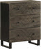 vidaXL - Dressoir - 60x33x75 - cm - massief - mangohout - zwart