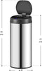 Automatische Prullenbak - Sensorprullenbak - 50 Liter - Zilver - Rond