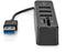 Nedis CCGB60250BK01 - USB Hub - 4x USB 2.0 poorten en microSD kaartlezer - Zwart