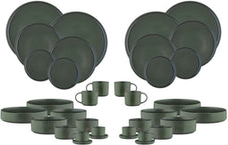 SCANDI Compleet Servies - 36 delen - Keramiek - Olijf (36 stuks)