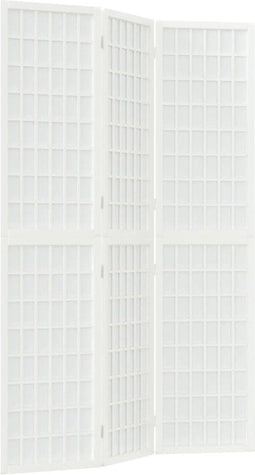 vidaXL - Kamerscherm - inklapbaar - 3 - panelen - Japanse - stijl - 120x170 - cm - wit