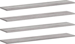 vidaXL - Wandschappen - 4 - st - 100x20x1,5 - cm - bewerkt - hout - grijs - sonoma - eiken