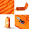 vidaXL - Kampeermatras - met - kussen - zelfopblazend - 1-persoons - oranje