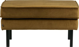 BePureHome Rodeo hocker op poten - Velvet - Honing Geel - 45x84x54
