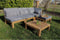 Tuin loungeset Aruba 5 delig + hoek (incl. kussens) - Donkergrijs - Teak