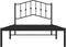 vidaXL - Bedframe - met - hoofdbord - metaal - zwart - 100x190 - cm
