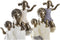 Decoratieve figuren DKD Home Decor Koper Wit Hars Modern Familie (10 x 6 x 28 cm) (2 Stuks)