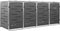 vidaXL - Containerberging - vierdubbel - 276,5x77,5x112,5 - cm - roestvrij - staal