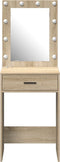 vidaXL - Kaptafel - met - LED-verlichting - - - Sonoma - Eik - 50x41x135 - cm