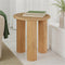 tectake® Ronde Bijzettafel Sisi - Ø 40 x 45,5 cm - Massief Houten Poten - Antislip Vloerbeschermers