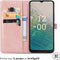 iMoshion Hoesje Geschikt voor Nokia C32 Hoesje Met Pasjeshouder - iMoshion Mandala Bookcase - Rosé Goud