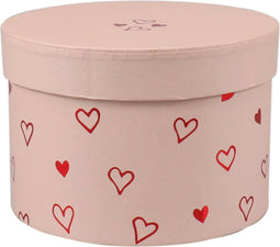 Geschenkdoos | Love Story | karton | 10cm | Ø14cm | roze | 1 stuks