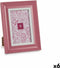 Fotolijsten Kristal Roze Plastic (6 Stuks) (2 x 21 x 16 cm)