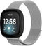 iMoshion Bandje Geschikt voor Fitbit Versa 3 Maat S - iMoshion Milanees magnetische band - Zilver