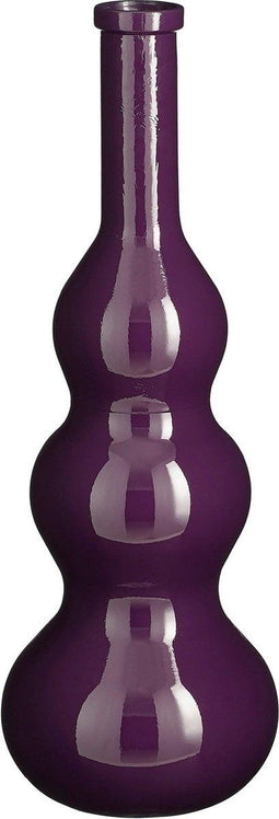 Mica Decorations Vaas Benito - 26x26x75 cm - Gerecycled Glas - Paars