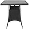 vidaXL - Tuintafel - 170x80x74 - cm - poly - rattan - zwart