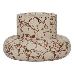 Urban Nature Culture - Candle holder Mukava - GRS gecertificeerd - 50% gerecycled keramiek - Amandelmelk (Ø 15 * 10 CM)