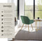tectake® Eetkamerstoel Marilyn - Fluwelen Stoel - Ergonomisch Design met Armleuningen - Groen